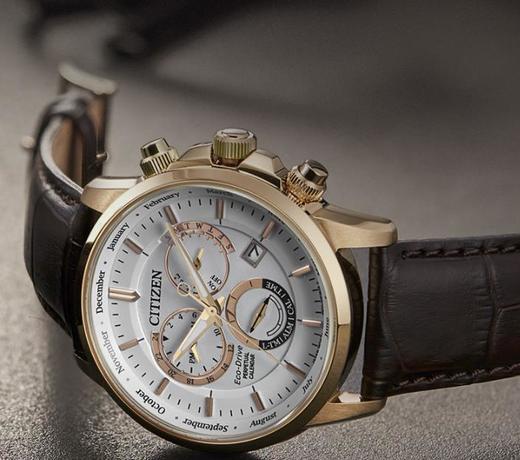 西铁城日本官方正品光动能万年历经典休闲商务皮带男表BL8153-11A 商品图4