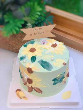 向日葵奶油蛋糕 下单前请仔细阅读商品详情