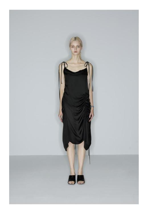 多层次抽绳吊带连衣裙 商品图0