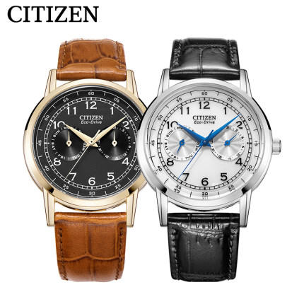 西铁城官方日本正品腕表光动能防水皮带小蓝针手表男AO9003-08E 商品图4