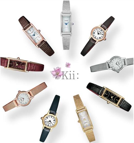 西铁城日本官方正品光动能Kii系列小方盘时尚女表EG7043-09W 商品图2