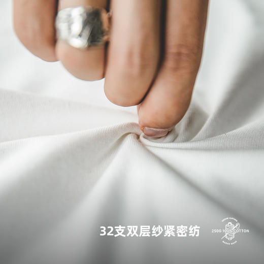 视频号同款 美式复古重磅32支白色t恤内搭二本针夏季短袖打底衫男体 商品图3