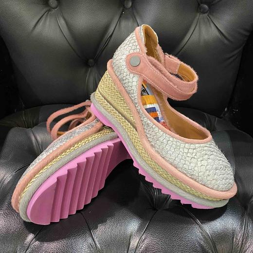 LFGJ 6414 圆头学院坡跟松糕单鞋百搭高跟厚底鞋防水台 商品图4