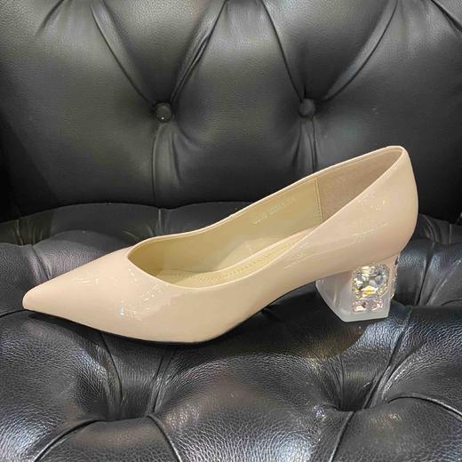 LFGJ 0336 水晶跟奢华漆皮尖头优雅单鞋女 商品图1