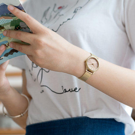 西铁城日本石英光动能玫瑰钢带手表女表正品EM0503-83X 商品图1