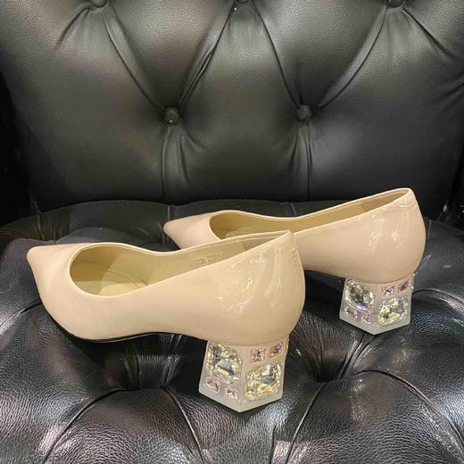 LFGJ 0336 水晶跟奢华漆皮尖头优雅单鞋女 商品图3