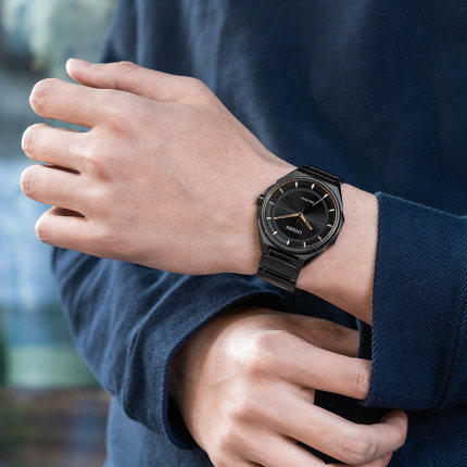 西铁城日本光动能正品不锈钢覆BIP 钢带商务手表男表BJ6538-87E 商品图3