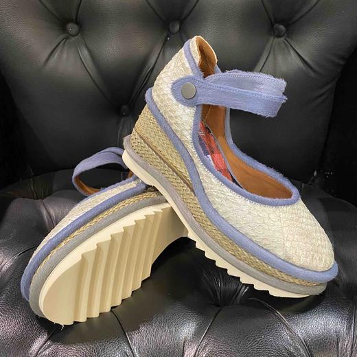 LFGJ 6414 圆头学院坡跟松糕单鞋百搭高跟厚底鞋防水台 商品图10