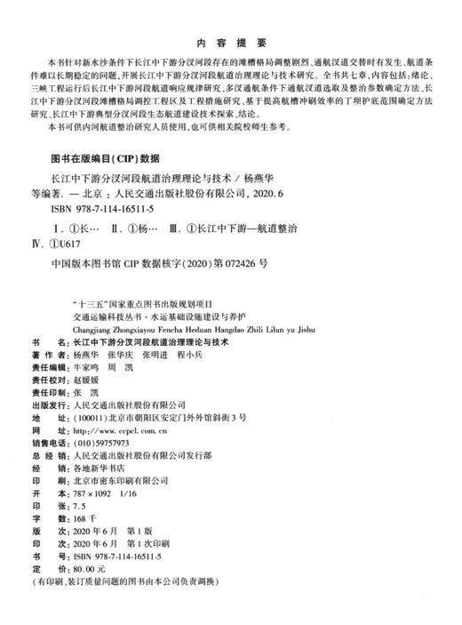 长江中下游分汊河段航道治理理论与技术 商品图4