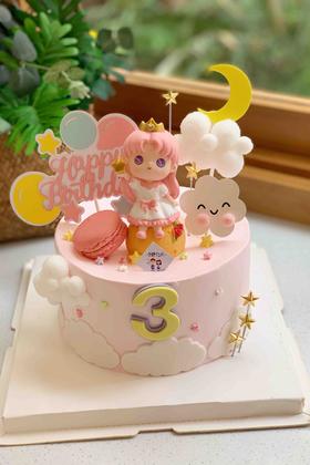 星星女孩奶油蛋糕 下单前请仔细阅读商品详情