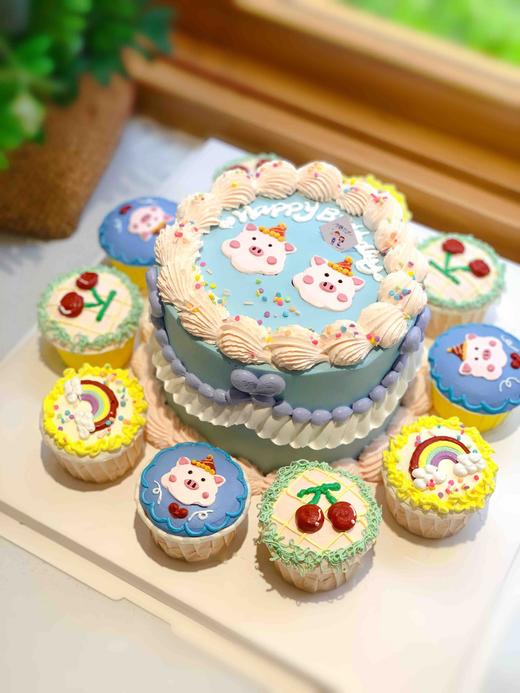 复古手绘奶油蛋糕➕奶油纸杯十个 下单前请仔细阅读商品详情 商品图0