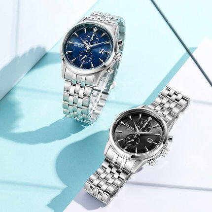 西铁城日本官方正品商务休闲钢带日期显示光动能男士手表CA7001-87L 商品图6