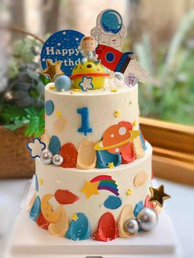 双层宇宙王子奶油蛋糕 下单前请仔细阅读商品详情