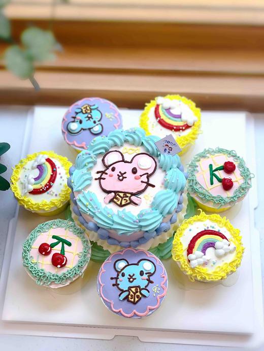 四寸手绘➕七个纸杯蛋糕 下单前请仔细阅读商品详情 商品图0