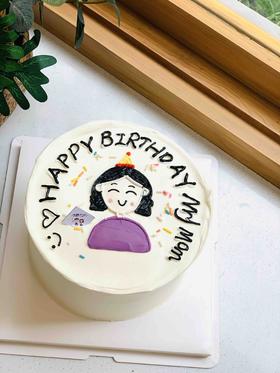 手绘母亲奶油蛋糕 下单前请仔细阅读商品详情