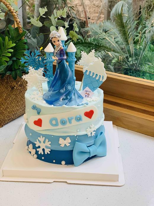冰雪奇缘艾莎公主奶油蛋糕 下单前请仔细阅读商品详情 商品图0