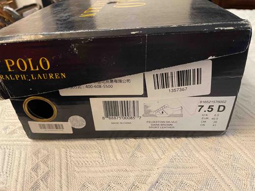 Polo Ralph Lauren真皮系带板鞋运动鞋码41码有原盒 商品图5