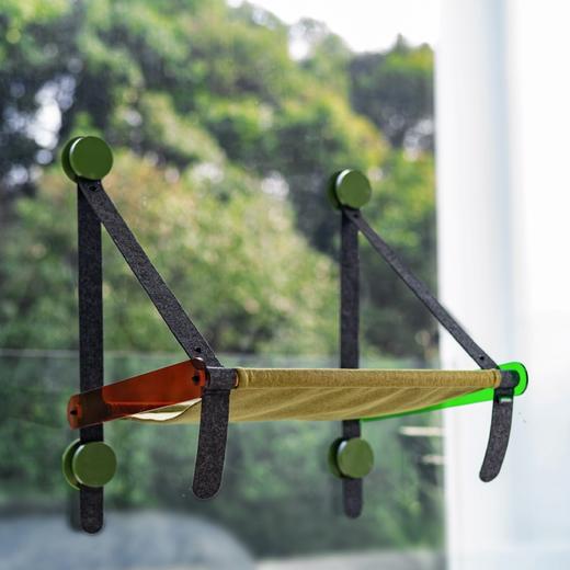 pidan窗户上的猫窝榉木实木猫吊床壁挂窝吸盘窗台观景晒太阳 商品图4