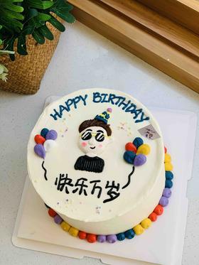 手绘男生奶油蛋糕 下单前请仔细阅读商品详情