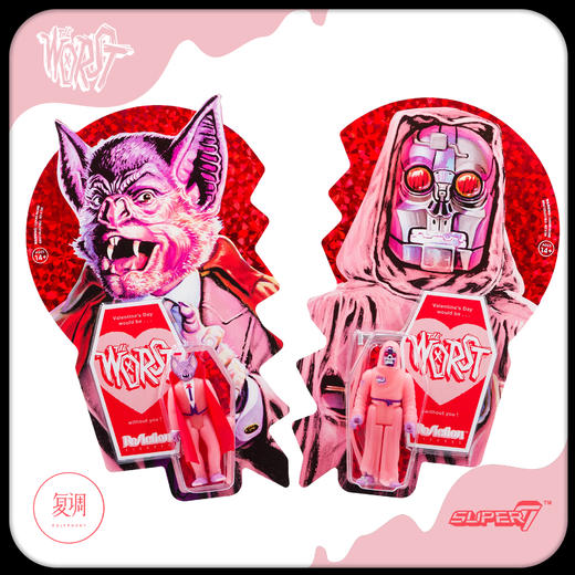现货 Super7 The Worst 情人节限定 3.75挂卡 套装 潮玩 商品图4