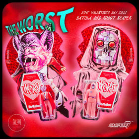 现货 Super7 The Worst 情人节限定 3.75挂卡 套装 潮玩