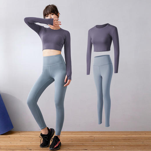 迈路士春夏秋专业运动女士瑜伽服跑步速干套装两件套 商品图5