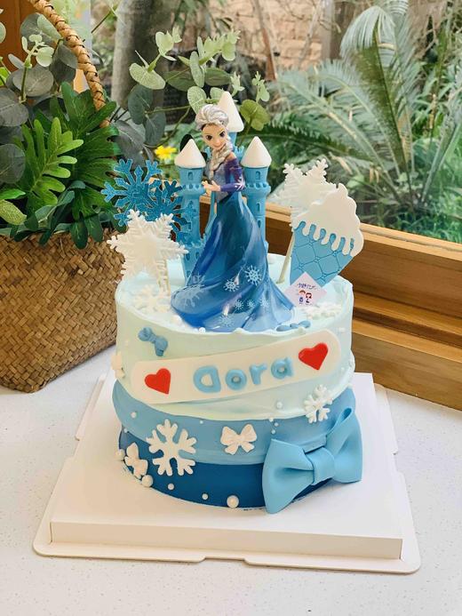 冰雪奇缘艾莎公主奶油蛋糕 下单前请仔细阅读商品详情 商品图1