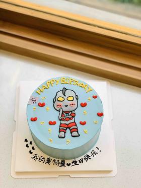 手绘奥特曼奶油蛋糕 下单前请仔细阅读商品详情