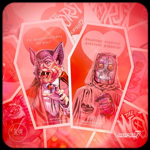 现货 Super7 The Worst 情人节限定 3.75挂卡 套装 潮玩 商品图2