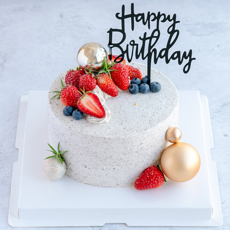 牛奶奶油蛋糕 小清新草莓蓝莓蛋糕  牛奶奶油蛋糕021 生日蛋糕 大理同城送