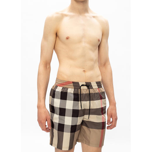 【一】BURBERRY 巴宝莉 男士大号格纹抽绳式游泳裤 格子 8017294 A7028 商品图2