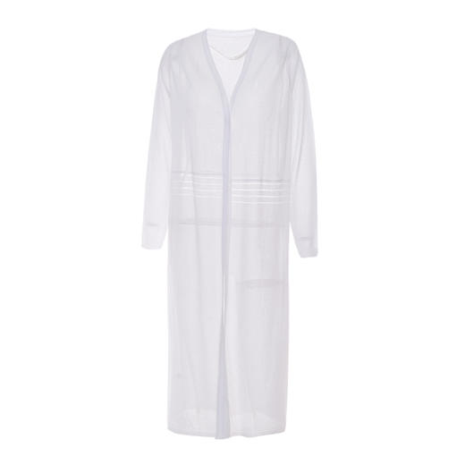 EITIE爱特爱春季新款通勤纯色简约长款薄透针织开衫外套女66101817 商品图6