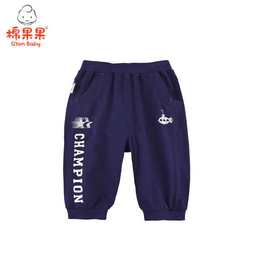 棉果果夏季男童氨棉汗布针织七分裤M212201221333 商品图0
