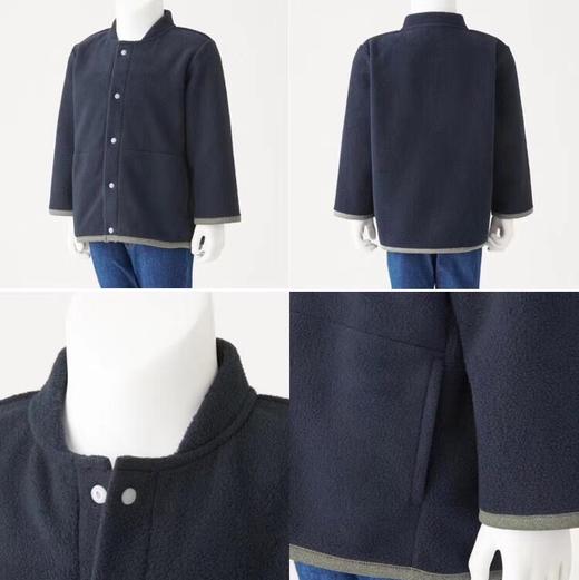 【摇粒绒儿童夹克】儿童春秋外套摇粒绒卫衣家居服纯色男女同款儿童夹克 商品图7