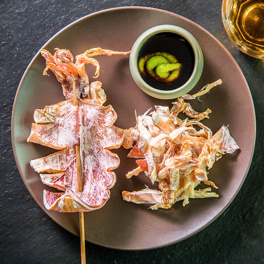 干鱿鱼2个即食干鱿鱼配芥末酱油料15元1个上海北京仓无货