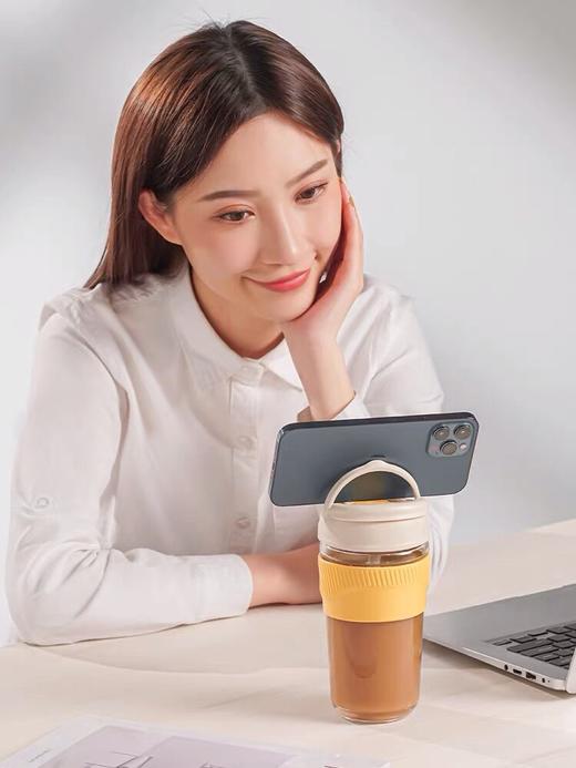 CAKA茶卡玻璃杯女水杯便携带吸管奶茶杯泡网红可爱双饮咖啡杯子男 商品图5