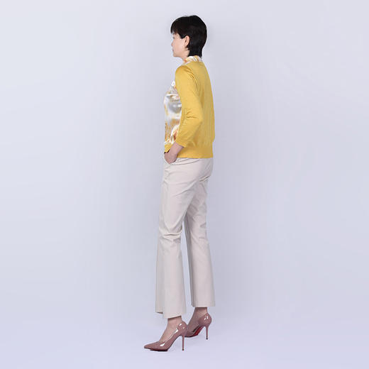 圣三利女装拼接款长袖针织衫SL121M04 商品图1