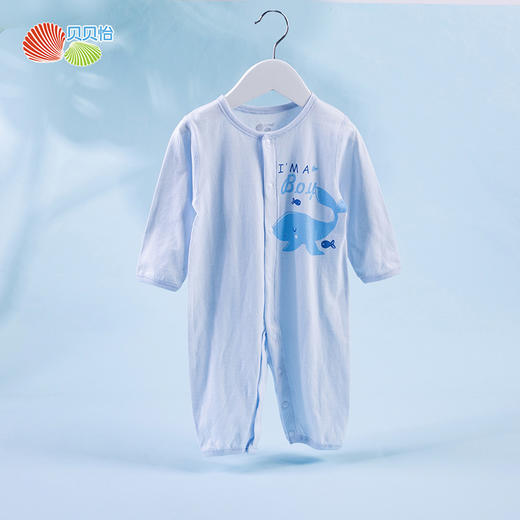 贝贝怡男女宝宝可爱印花薄长袖连体衣哈衣211L479 商品图7