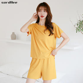 【好看更好穿，舒适到像裸穿】懒人家居纯色套装，选用阿尔卑斯冰爽削光纱柔软轻盈清肤透气，坠感显瘦，既穿既美，可居家可外穿女睡衣睡裤