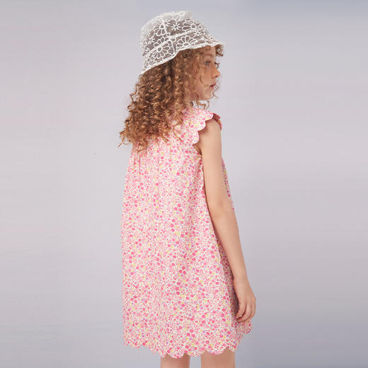 【纯棉碎花连衣裙】夏季新品女童薄款连衣裙时尚小碎花无袖圆领裙子 商品图3