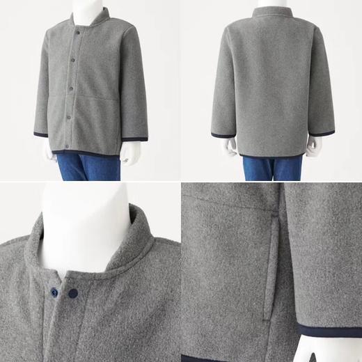 【摇粒绒儿童夹克】儿童春秋外套摇粒绒卫衣家居服纯色男女同款儿童夹克 商品图6