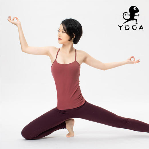 【七十二小时发货】壁虎瑜伽《初心plus2104SY004》高弹吊带背心（有胸垫） 商品图5