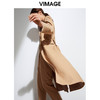 VIMAGE纬漫纪春季新款大气复古翻领显瘦收腰长款风衣外套女VA2104117 商品缩略图2