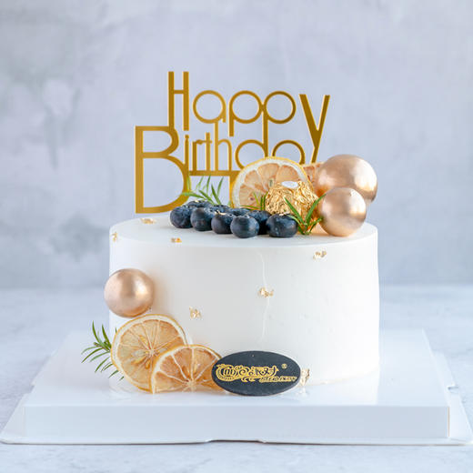 乳脂奶油蛋糕 小清新蓝莓柠檬费列罗蛋糕  乳脂奶油蛋糕016 生日蛋糕 大理同城送 商品图3