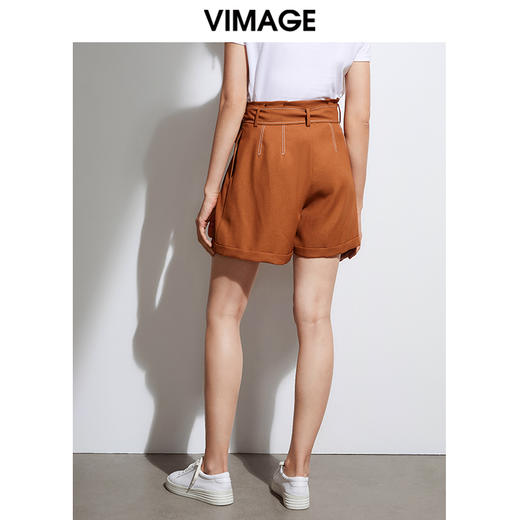 VIMAGE纬漫纪夏款时尚帅气工装风中性风简约裤子女VB2105106 商品图3
