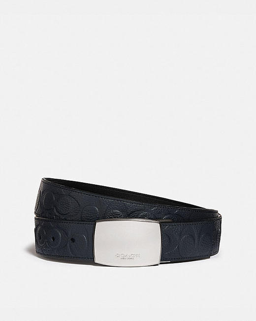 COACH蔻驰饰片扣可剪裁双面腰带，38MM 商品图0