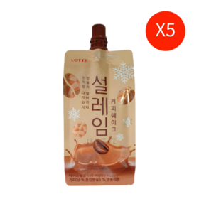 【捆绑】乐天 雪来淋咖啡奶昔160ml*5 【묶음】롯데 설레임커피쉐이크160ml*5
