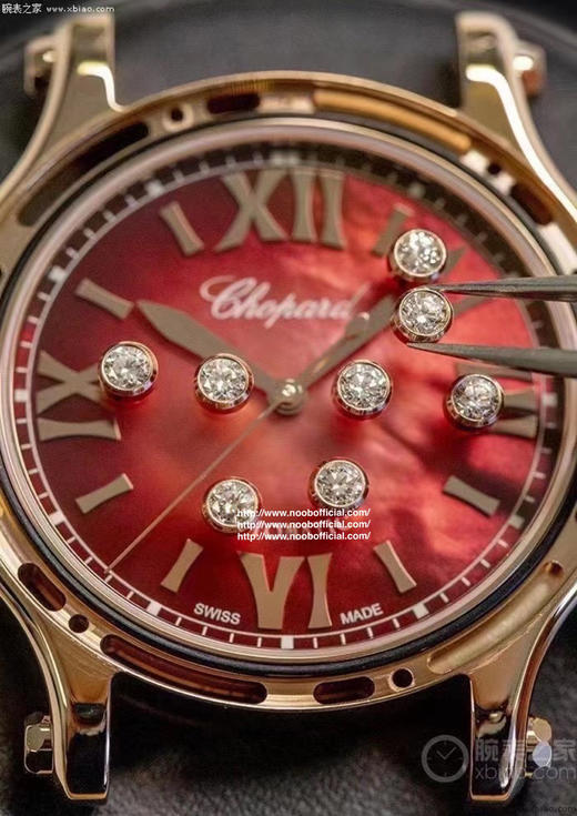 2021年新款！ZF强复刻之萧邦快乐钻石“中国红”，专柜新33mm全系火爆来袭！ZF瑞士精品级打磨还原正品1：1壳套.采用施华洛世奇水晶 .舞动的快乐钻 商品图5