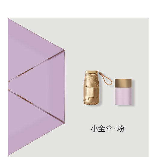 【人手必备】2021年全新防晒科技涂层金胶金色伞骨超柔遮光五折小金伞晴雨两用一甩即干便携防晒 商品图4