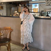 【防晒连衣裙】夏季新款防晒衣收腰显瘦碎花吊带裙超仙雪纺连衣裙学生气质仙女裙子防晒 商品缩略图3